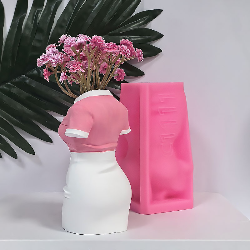 전문가용 스커트 모양 인체 꽃병 실리콘 몰드 DIY 시 - Florist Supply Vases 리뷰 및 가격