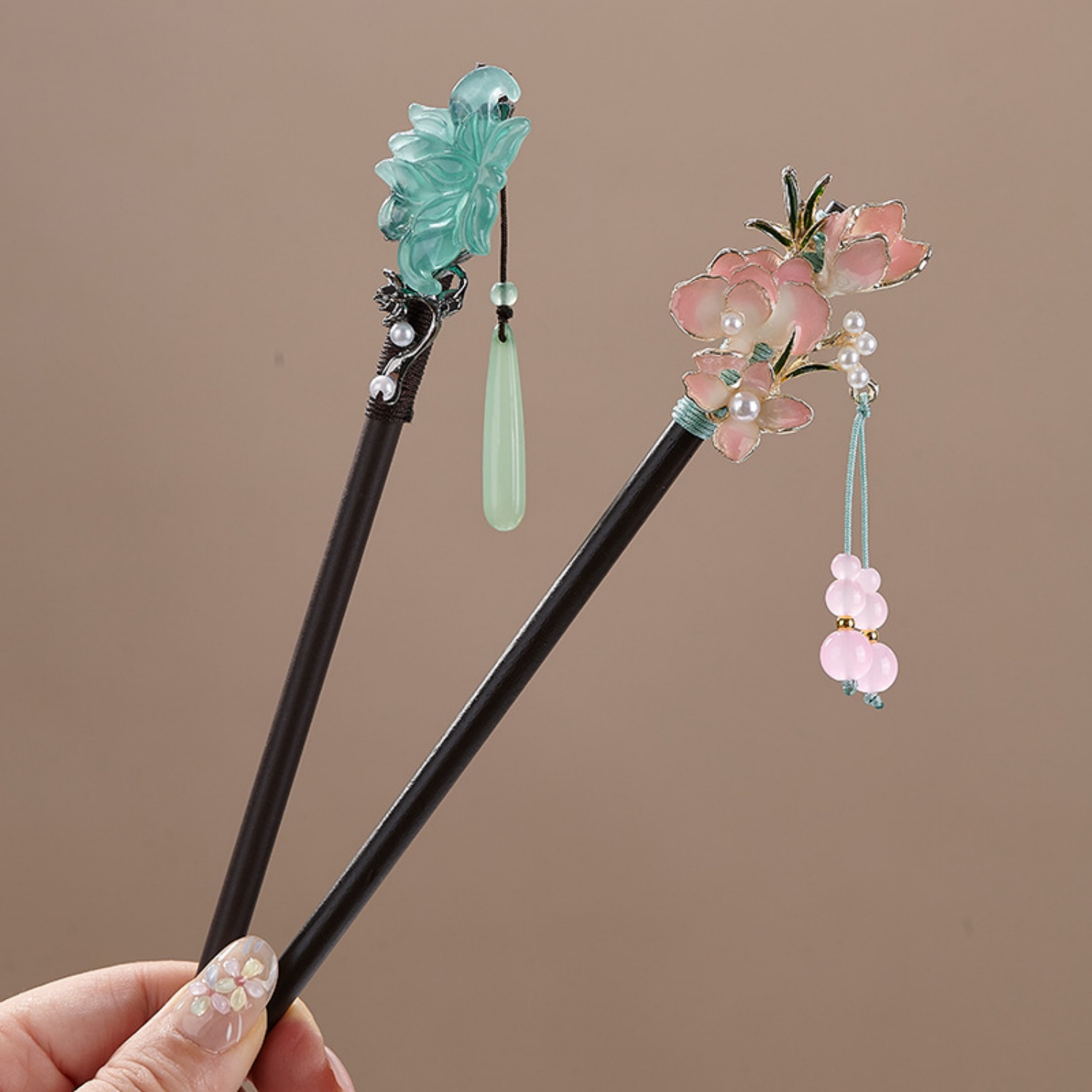 여성을위한 빈티지 꽃 머리핀 우아한 나무 꽃 머리 스틱 - Supply Florist 리뷰 및 가격