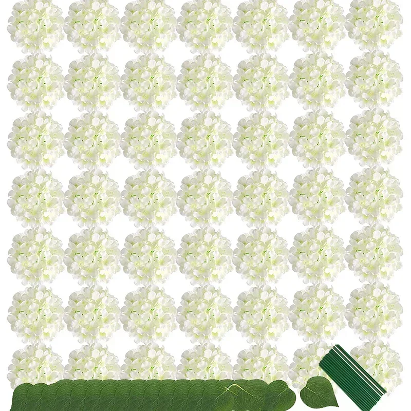 이동식 줄기와 50 Pcs 수국 인공 꽃 실크 수국 머 - Florist Supply Bulk 리뷰 및 가격